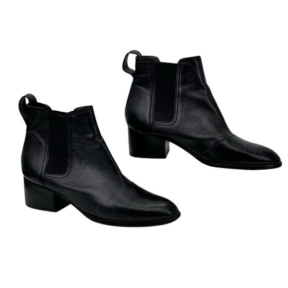 Rag & Bone Walker Boot Napa Leather Chelsea SZ 38.5 Women's Black Chic Classic - Picture 5 of 10
